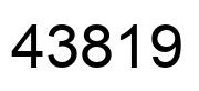 Number 43819 black image