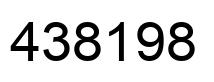 Number 438198 black image