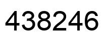 Número 438246 imagen negro