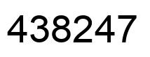 Number 438247 black image