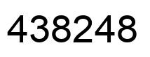 Number 438248 black image