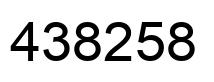 Number 438258 black image