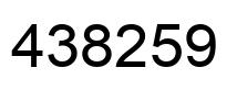 Number 438259 black image