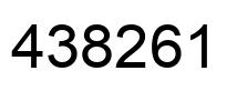 Number 438261 black image
