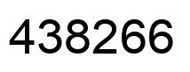 Number 438266 black image