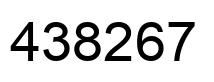Number 438267 black image