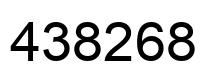 Number 438268 black image