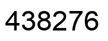 Number 438276 black image