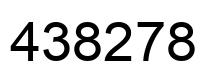Number 438278 black image