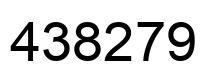Number 438279 black image