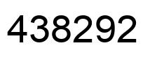 Number 438292 black image
