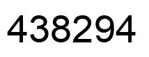 Number 438294 black image