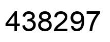 Number 438297 black image