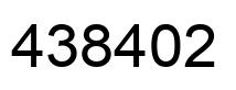 Number 438402 black image
