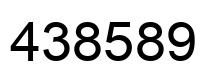 Number 438589 black image