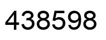 Number 438598 black image