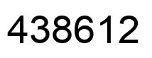 Número 438612 imagen negro