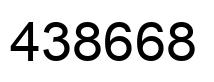 Number 438668 black image