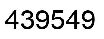 Number 439549 black image