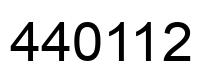 Number 440112 black image