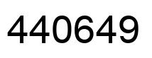 Number 440649 black image