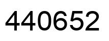 Number 440652 black image