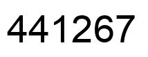 Number 441267 black image