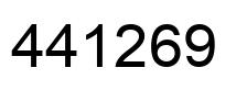 Number 441269 black image