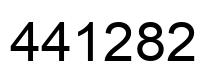 Number 441282 black image