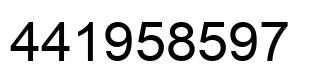 Number 441958597 black image