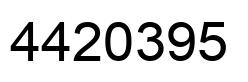 Number 4420395 black image