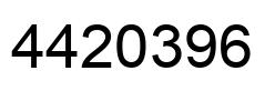 Number 4420396 black image