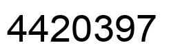 Number 4420397 black image