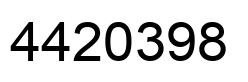 Number 4420398 black image
