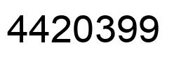 Number 4420399 black image