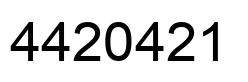 Number 4420421 black image
