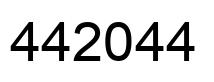 Number 442044 black image