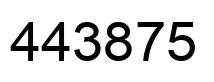 Número 443875 imagen negro