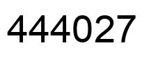 Number 444027 black image