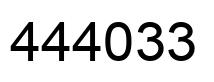 Number 444033 black image