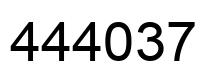 Number 444037 black image
