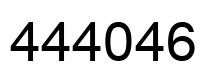 Number 444046 black image