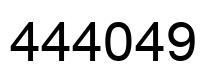 Number 444049 black image