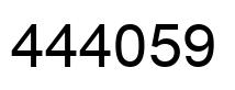 Number 444059 black image