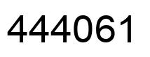 Number 444061 black image