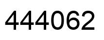 Number 444062 black image
