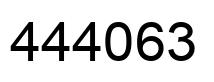 Number 444063 black image