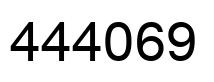 Number 444069 black image