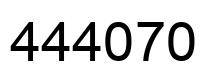 Number 444070 black image