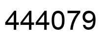 Number 444079 black image